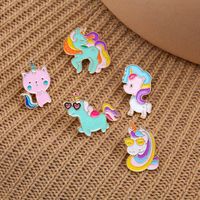 Cartoon Animal enamel Brooch Pins Lovely rainbow pony Unicor...