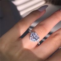 Ekopdee Fashion Love Heart Zircon Rings for Women Band CZ Crystal Finger Ring 여성 약혼 웨딩 보석 220728