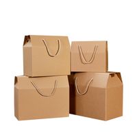 General Ano Novo Embalagem Box Kraft Papel Portátil Presente Especializado Local Em Branco
