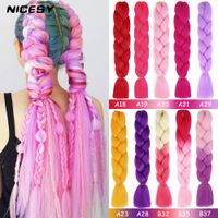 Costume Accessories Synthetic 24 Inch 100G Color Luminous Jumbo Braiding Hair Pre Stretched For Hair Extension Twist Hair