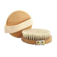 Natural Horsehair Bath Brush Exfoliating Without Handle Body Massage Brush Bathroom Wooden Cleaning Brushes June23