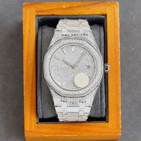 Handgefertigt mit Diamanten Watch Mens Automatische mechanische Uhren 40 mm mit Diamantenstahl 904L Sapphire Ladies Business Armbanduhr Montre de Luxe