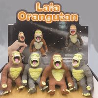 Ventiva complicada de gorila fria Toys TPR Animal Orangetan Sensory Squeeze Decompression Toy para crianças Alívio do estresse Alongamento Novidade Presente 2022