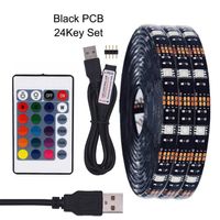 <strong>holiday lighting</strong> TV highlight led strip home decoration led lights waterproof non waterproof 30 led m black PBC RGB led strips294V