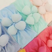 25-Color INS European and American baby candy colors Lucky Flower headband baby girl Beautiful hair bows accessories 8X16CM 12G