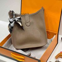 Classic Bags Evrlynes luxurys bag Fashion 2022 Bag Top Layer Cowhide h Hollow Out Single Shoulder Messenger Women's RZI6