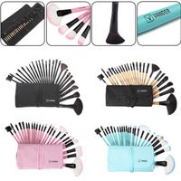 Vander Pro 24pcs Colors Makeup Brushes Set Travel Ansiktsskönhet Kosmetik Kits Eyeshadow Powder Soft Make-Up Pincel Maquiagem Bag278k