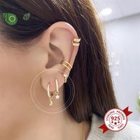 925 Sterling Silver Removable Huggies Hoop Earrings for Women CZ Crystal Love Heart Star and Moon Earrings Small Circle2851
