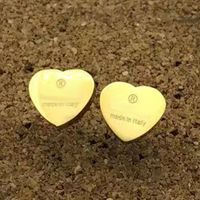 Gold Heart Ohrring Frauen Paar Flanell Bag Edelstahl 10mm Körper Schmuck Geschenke für Frauenzubehör Großhandel Großhandel