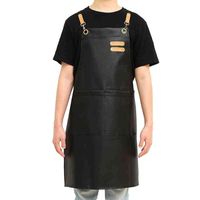 Professional PU Leather Barber Aprons for Men woman Chef Apr...