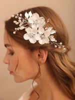 Kopfbedeckungen trendy silberne Blumenkopf Schmuck handgefertigte Tiaras Hochzeitshaarzubehör Frauen Clips für Braut Mädchen Kopfschmuck