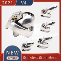 CHASTE BIRD 2021 New Metal HT-V4 Male Chastity Device Stainless Steel Cock Cage Penis Ring Bondage Belt Fetish Adult sexy Toys