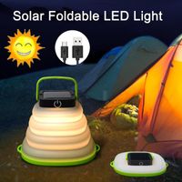 Solar Wall Lights LED Camping Light Outdoor Folding Lantern Lamps Waterproof Fishing Tent Camp Hiking Inflatable Lighting