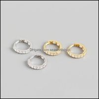 Hoop Hie Earrings Jewelry 100% Genuine 925 Sterling Sier For Women Europe Ins Mirco Zircon Circle Earring Fine Wedding Yme710 Drop Deliver