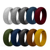 10pack moda mais nova estilo de silicone anel 10 cores Grupo Bandas de casamento de borracha Men's Sport Wear254c