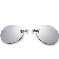 Sunglasses High Quality Oval Metal Clip On Nose Retro Mini Eyeglasses Vintage Men Women Sun Glasse ClipsSunglasses