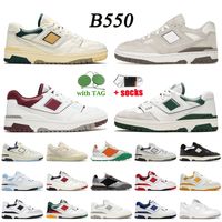 550 B550 أحذية رياضية للرجال والنساء بتصميم غير رسمي برقبة منخفضة أحذية رياضية BB550 Aime Leon Dore أخضر أبيض أسود ريتش بول المدربين