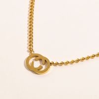 2022 Novo colar de aço inoxidável de ouro de 18k, colar de aço inoxidável Carta de gargantilha Carta de cadeia de pendente Declaração de moda feminina Acessórios de jóias de casamento ZG1482