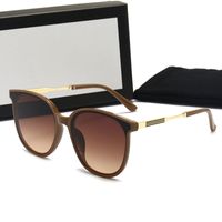 2022 Herren Womens Designer Sonnenbrille Sonnenbrille Runde Mode Goldrahmen Glas Linse Eyewear Für Mann Frau Mit Original Cases Boxen Gemischte Farbe