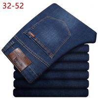 Мужские джинсы плюс размер 32-52 мужчины классический шляпа Прямой мешкора