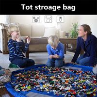 Storage Bags Children Toy Bag Cushion Large Fast Clean Organizer Play Pad Building Block Travel Outdoor MatStorage