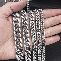 Chains 316L Stainless Steel Chain Cuban Necklace For Men Mal...