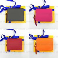 Top quality Single zipper purse WALLET Coin Purses the most stylish MON0GRAM cards and coins men leather card holder long business257j