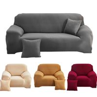Cubiertas de silla de color sólido cover de sofá elástica todo incluido combinación de sofá combinación de esquina muebles de tela muebles protector silla de silla