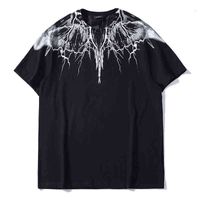 Tee T-shirt Tees Shirt T-shirts Mb Wings Lightning Cotton T-shirt Loose Casual Men's Menswear Collar Fashion Entitys1