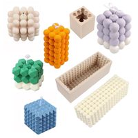 Multiple style Silicone High Quality Round Bubble Ball Cube Resin Soap Baking Mold Aromatherapy Candle Plaster Mould 220629