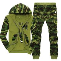 Clothing Sets Boys Camouflage Set 3pcs For Big Kids Hooded J...
