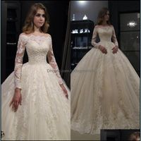 Ball Gown Wedding Dresses Party Events New Gorgeous Lace Bat...