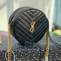 مصمم أكياس الكتف Vinyle Round Women Handbag Cross Body Leather Bag Luxurys مصممون حقائب اليد حقائب Crossbody المحافظ 2208125