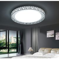 Plafond LED moderne carré clair et oiseau rond Nest en métal plafond lampe à montage AC 85-260V White Shade Color235r