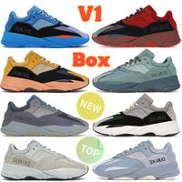 GAI v1 mens running shoes with box Hi- Res Blue red Faded Azu...