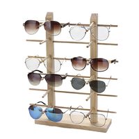 Multi Layers Wood Sunglass Display Rack Shelf Eyeglasses Show Stand Jewelry Holder for Multi Pairs Glasses Showcase Drop 220629