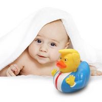 Kreative PVC Trump Duck Party bevorzugt Bad Bad Floating Water Toy Party liefert lustige Spielzeuggeschenk für FY6052 0725