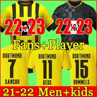 camisas de futebol 21 22 23 Dortmund 2022 2023 Camisa de futebol de futebol Reus Neongelb Bellingham Hummels Brandt Yeyna Men + Kids Kit Maillot de Foot
