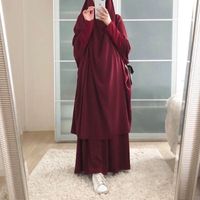 Рамадан Ид мусульманский молитвенный платье Женщины Абая Джилбаб Хиджаб Лонг Хаймар Робка Абаяс Ислам Одежда Никаб Джеллаба Бурка