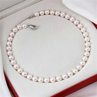 New Fine Pearls Jewelry NATURAL 10-11MM SOUTH SEA WHITE ROUND PEARL NECKLACE 18" silver263W
