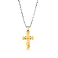 Mens mulheres jesus ouro prata cruz pingente colar de aço inoxidável moda hip hop designer jóias homens charme colares presentes
