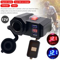 Motorcycle Electric vehicle multi-function water-resistant cigarette lighter socket usb universal mobile phone charger 3 in 13096
