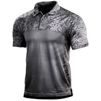 T-shirts masculins chemise de golf masculine 3D Bloc de couleur imprimé de la couleur Turndown Street Daily Down Down Sleeve Tops Fashion Casual Breathable Comfo