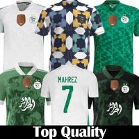 Fanowie Wersja gracza Algerie 2021 Home White Away Green Away Koszulki piłkarskie Mahrez Feghouli Bennacer Atal 21 23 23 Zestawy piłkarskie Algieria Koszulka Mężczyzna