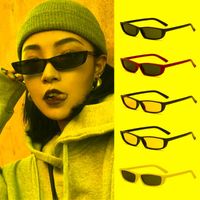 Sunglasses Fashion Small Rectangle Women' s Retro Frame S...