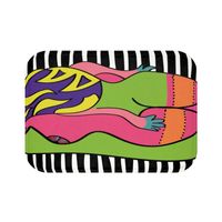 Carpets Trendy Unique Art Rugs Sexy Women Figure Bath Mat Rug Gift For Her Funky Decor Cool Stripes Carpet