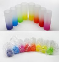 3oz Gradient Schnittglas Sublimation Blanks DIY Weingläser Bierbecher Hitze trinken Tassen Multi -Farben SXMY26