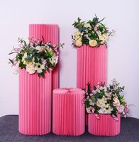 Wedding Props Stage Multicolor Origami Round Pillar Set Shopping Mall Decor Home Birthday Party Arrangement Decor baby baptism decor