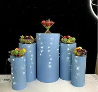 Metalowy cylinder filar stojak na ciasto weselne kwiat rzemieślnicze dekoracje kolumny cokole ślubne na imprezę małżeńską