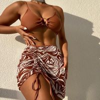 Kadın Mayo Mjkbh Avrupa ve Amerikalı Bayanlar Yüzme Split Takım Üç Parçalı Seksi Bikini Mayo Kumaş Yaz